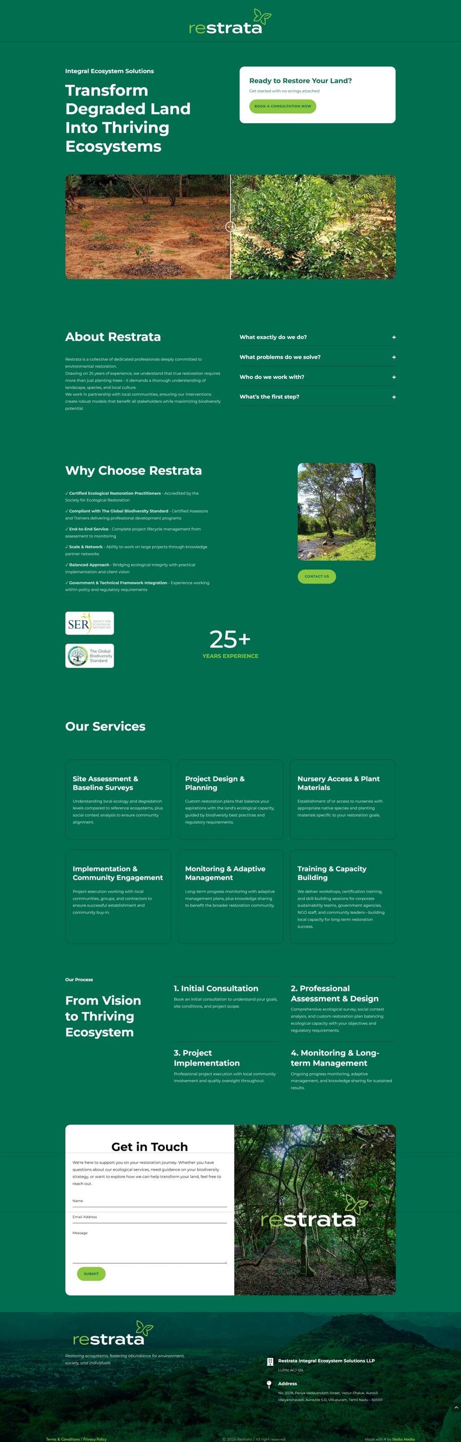 Page d’accueil du site Restrata